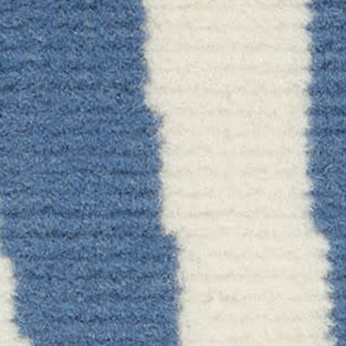 4' X 6' Blue and Ivory Geometric Power Loom Area Rug